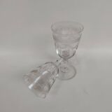 Pair of Saint Louis crystal glasses, Papin model.