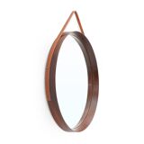 Round mirror with teak frame, 1960s