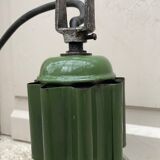 Green suspension lamp in enamelled sheet metal