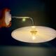Vintage white opaline wall lamp with elbow arm