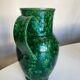 Glazed earthenware pitcher vase in green, Vaullauris, 1960.