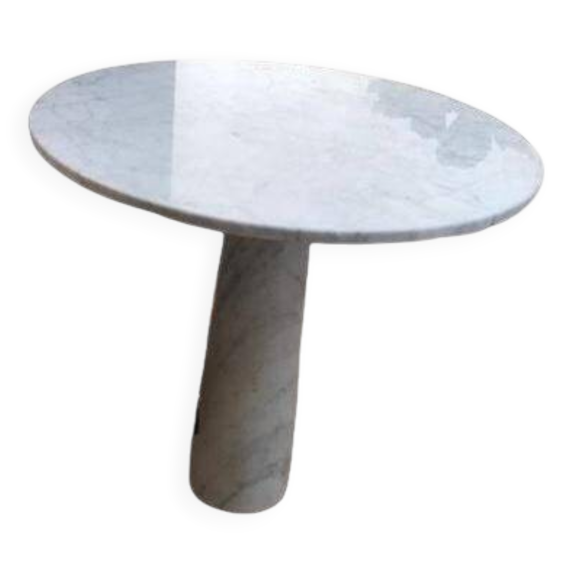 Circular Carrara marble dining table