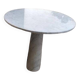 Circular Carrara marble dining table