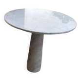 Circular Carrara marble dining table