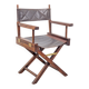 Vintage Director's Folding Chair in Wood and Leather, 1970s