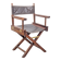Vintage Director's Folding Chair in Wood and Leather, 1970s