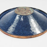 Centerpiece - email of limoges-geometric pattern mid century