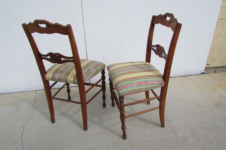 Series of 6 chairs, cherry, 19th