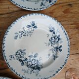 Set of 6 Terre de Fer plates, Acacia model