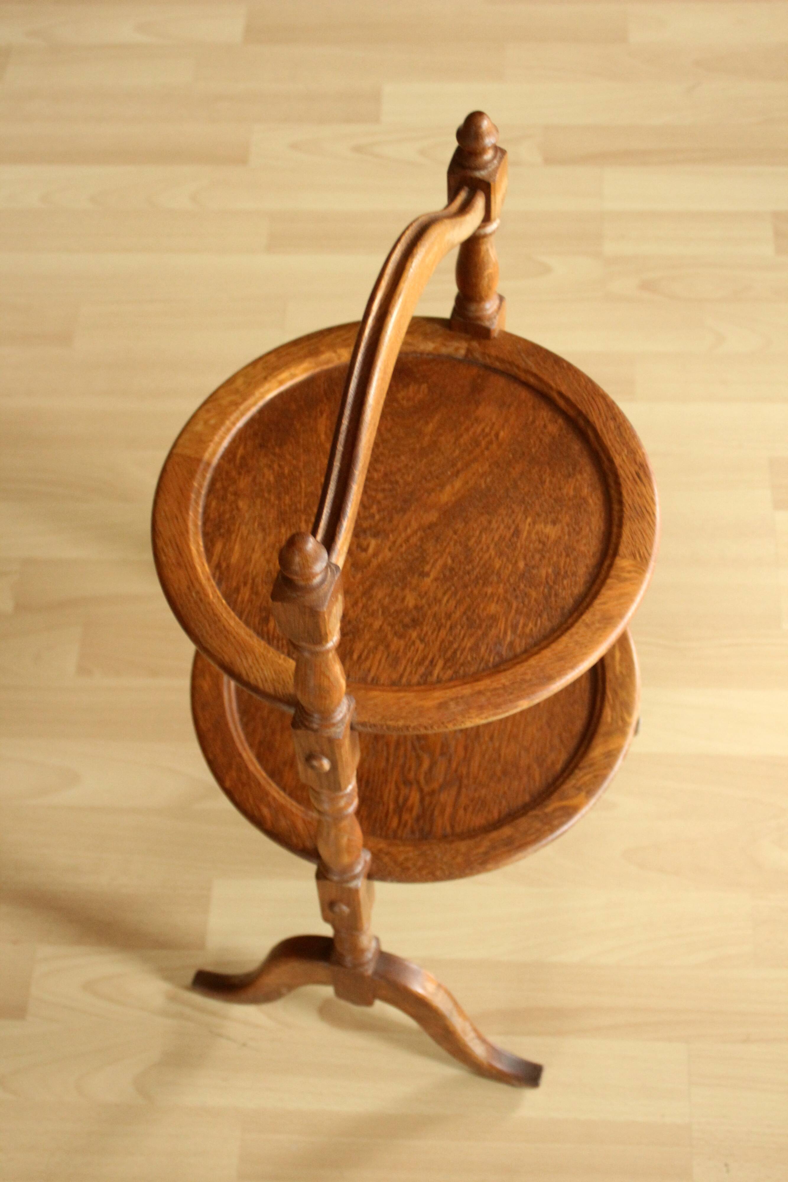 Side table - etagere - handmade of oak wood