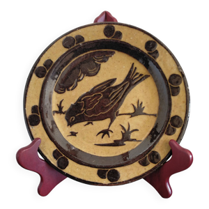 plat en terre cuite vernissée