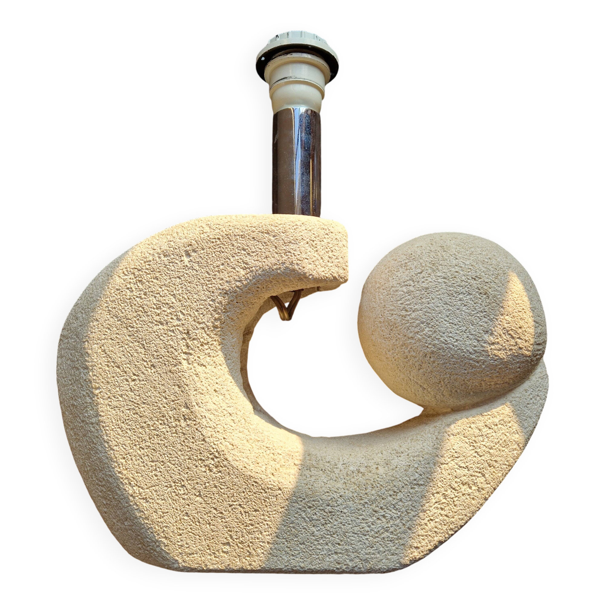 Stone sculptural lamp by Albert Tormos, France