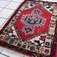 Tapis Vintage Hamadan en Laine (65cm x 89cm), Années 1970