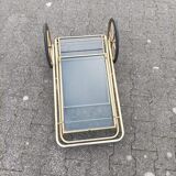 Servant's service with foldable wheels vintage gilded