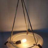 Suspension en verre et laiton design vintage