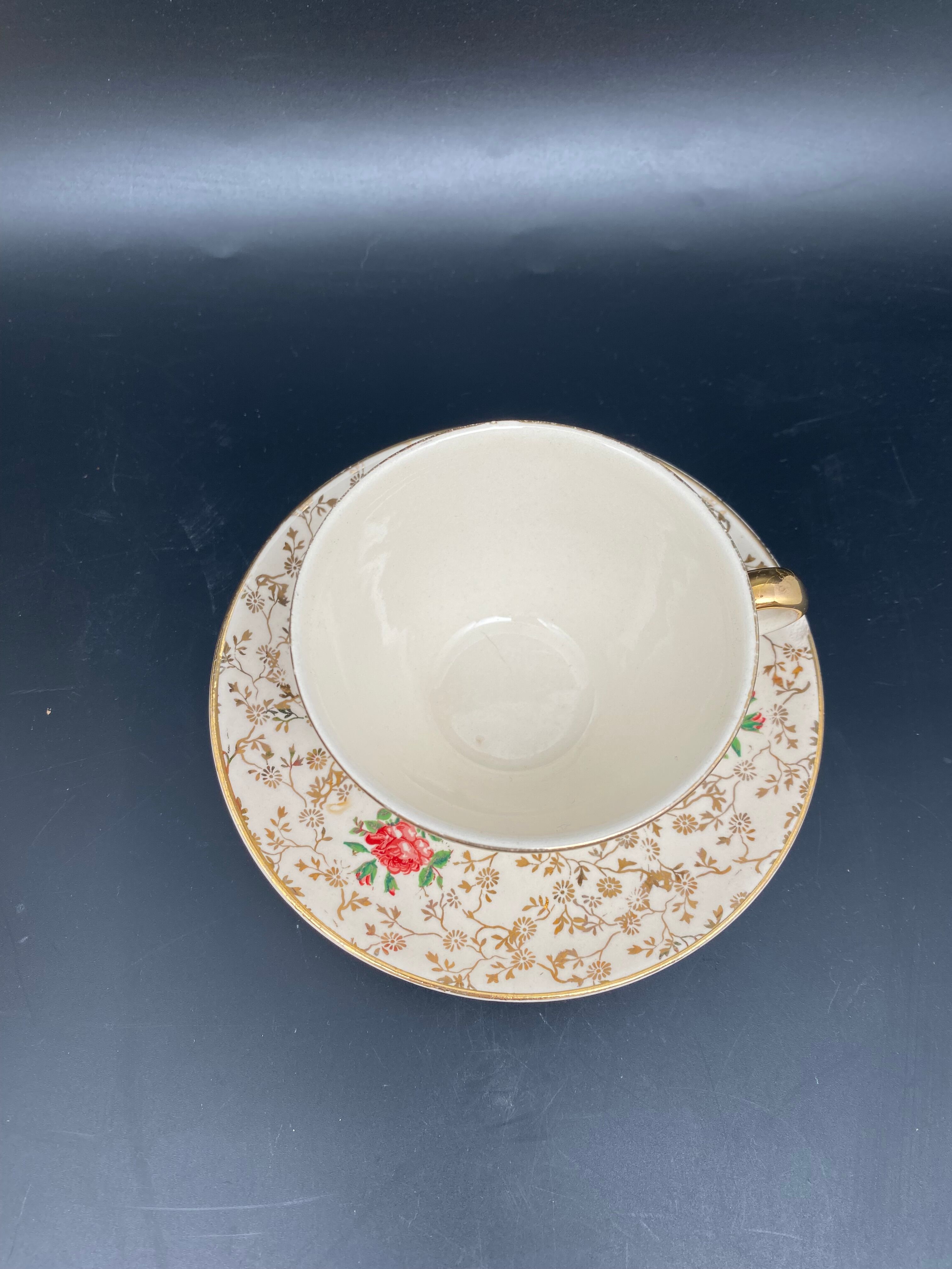 Villeroy & Boch porcelain tea set roses and gilding