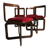 Set of 4 base italian dining chair's 1960