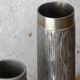 Set of 5 brutalist steel vases