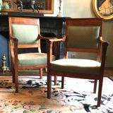Pair of armchairs from the early 19th century consulate
