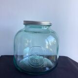 Large green glass jar