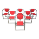 Sinus Dining Chairs from KFF, 1990s, Set of 6