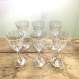 Set of 6 crystal glasses
