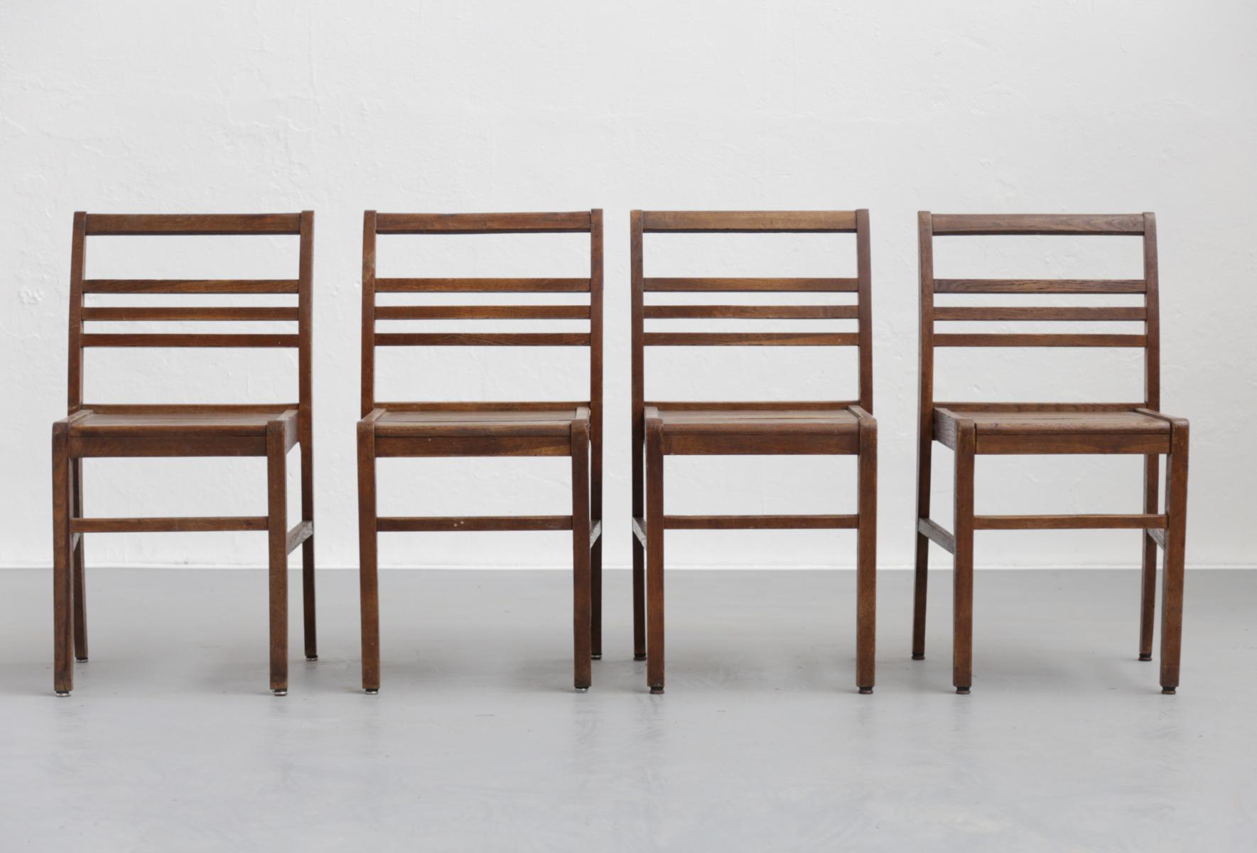 Set of 4 René Gabriel chairs