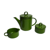Service à café porcelaine émaillée verte
