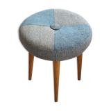 Mid century stool with original fabric