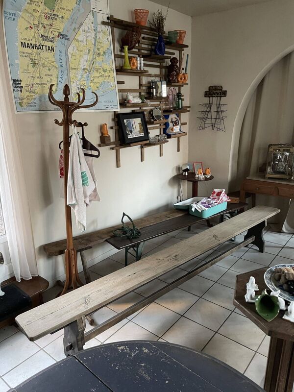 Banc 3 mètres en chêne massif