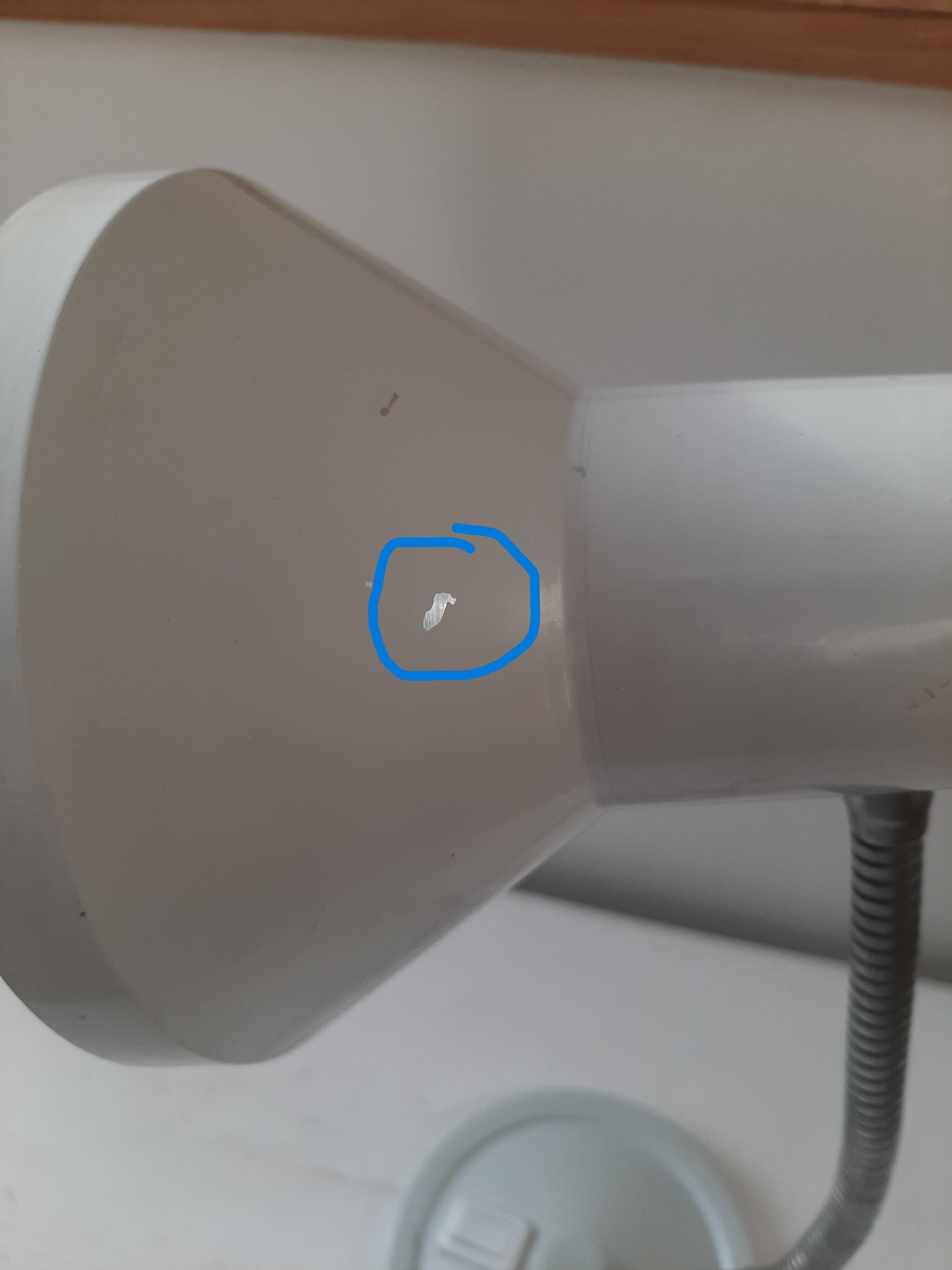 Vintage grey metal desk lamp