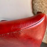 Red armchair 60s in skai
