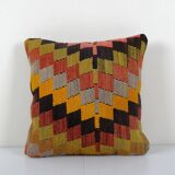 Organic wool turkish kilim pillow