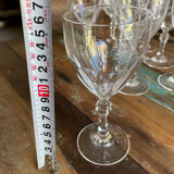 Set of 8 crystal wine glasses size