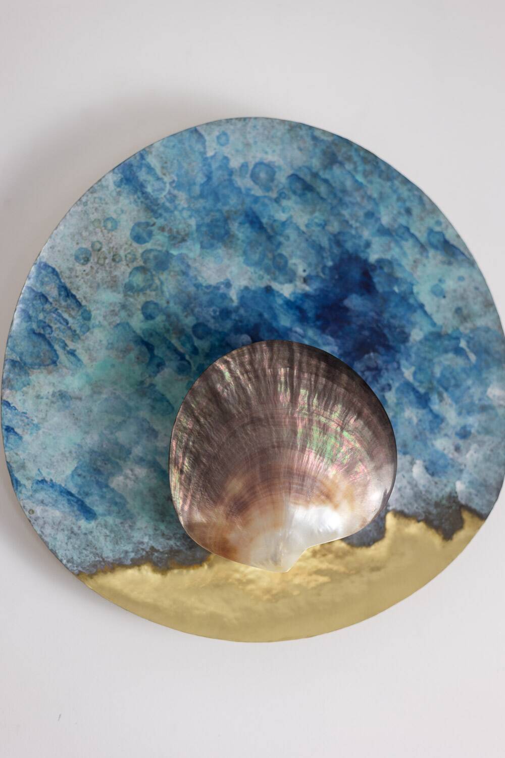 Pair of wall lights model "black mother-of-pearl". Contemporary work.