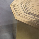 Octagonal coffee table Jenazi Jonckers circa 1980