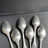 6 cuillères à dessert en métal argenté christofle modèle vendôme/arcantia avant 1983