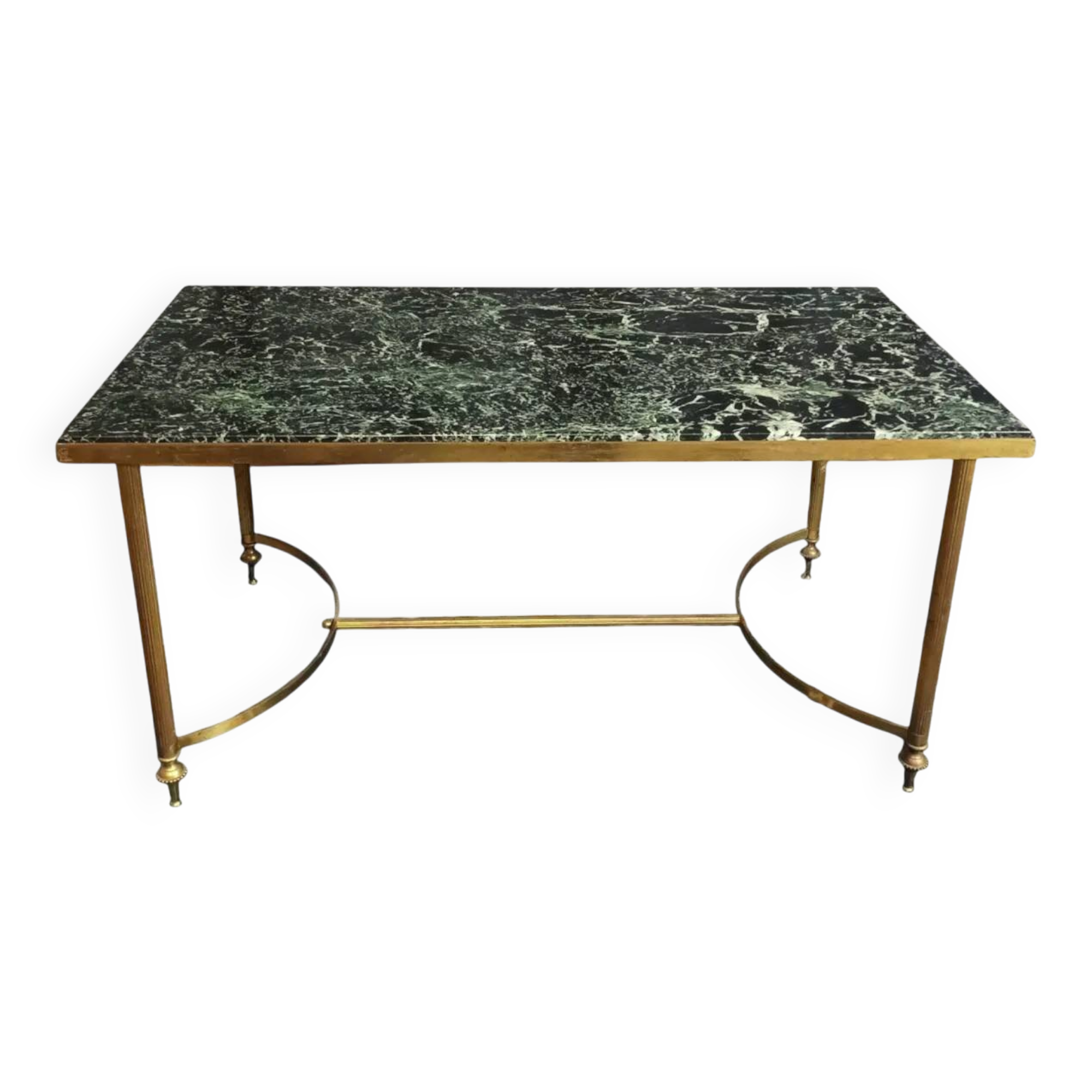 1960 brass and marble coffee table