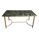 1960 brass and marble coffee table