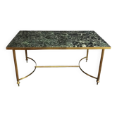 1960 brass and marble coffee table