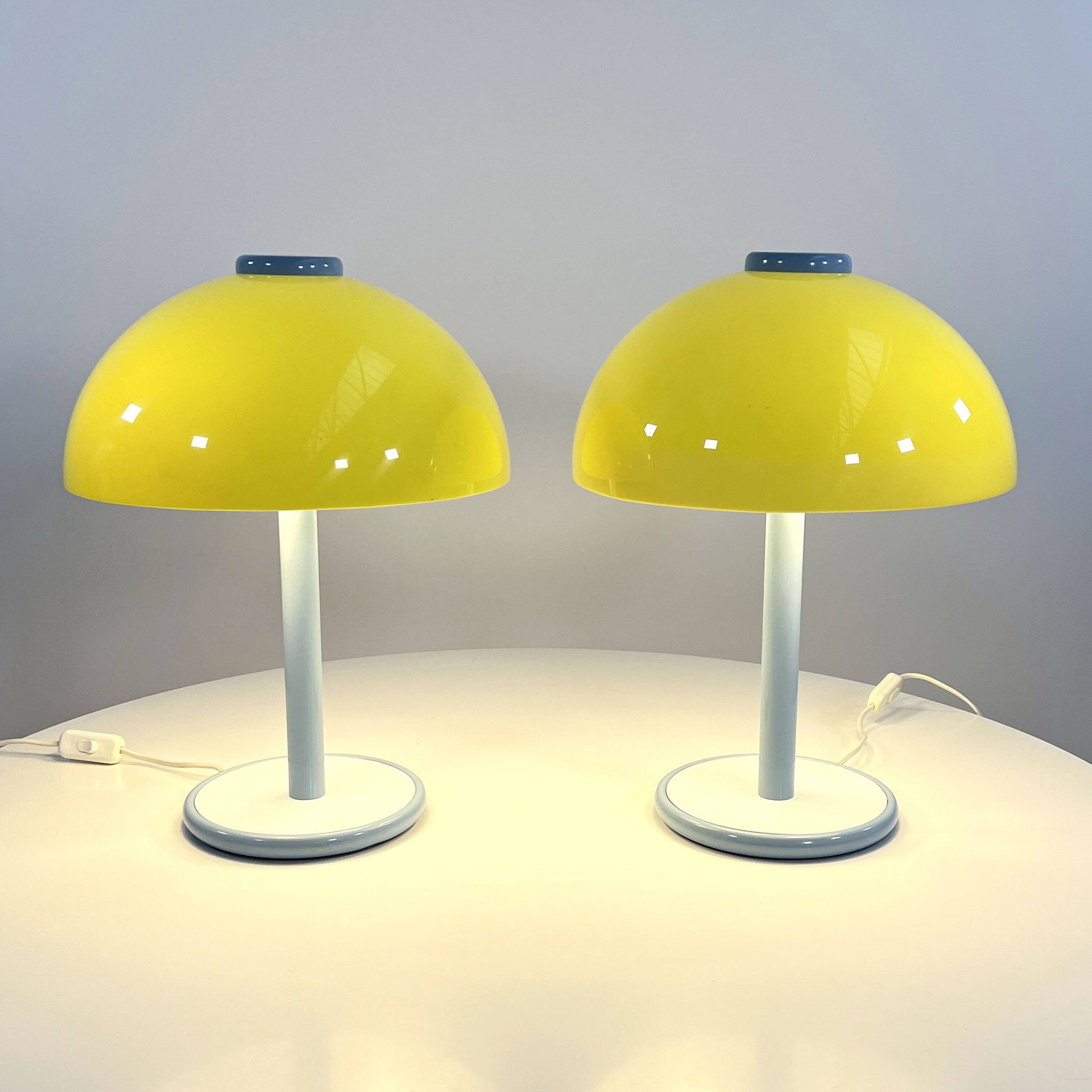 Postmodern Blue and Yellow Lamp, 1980