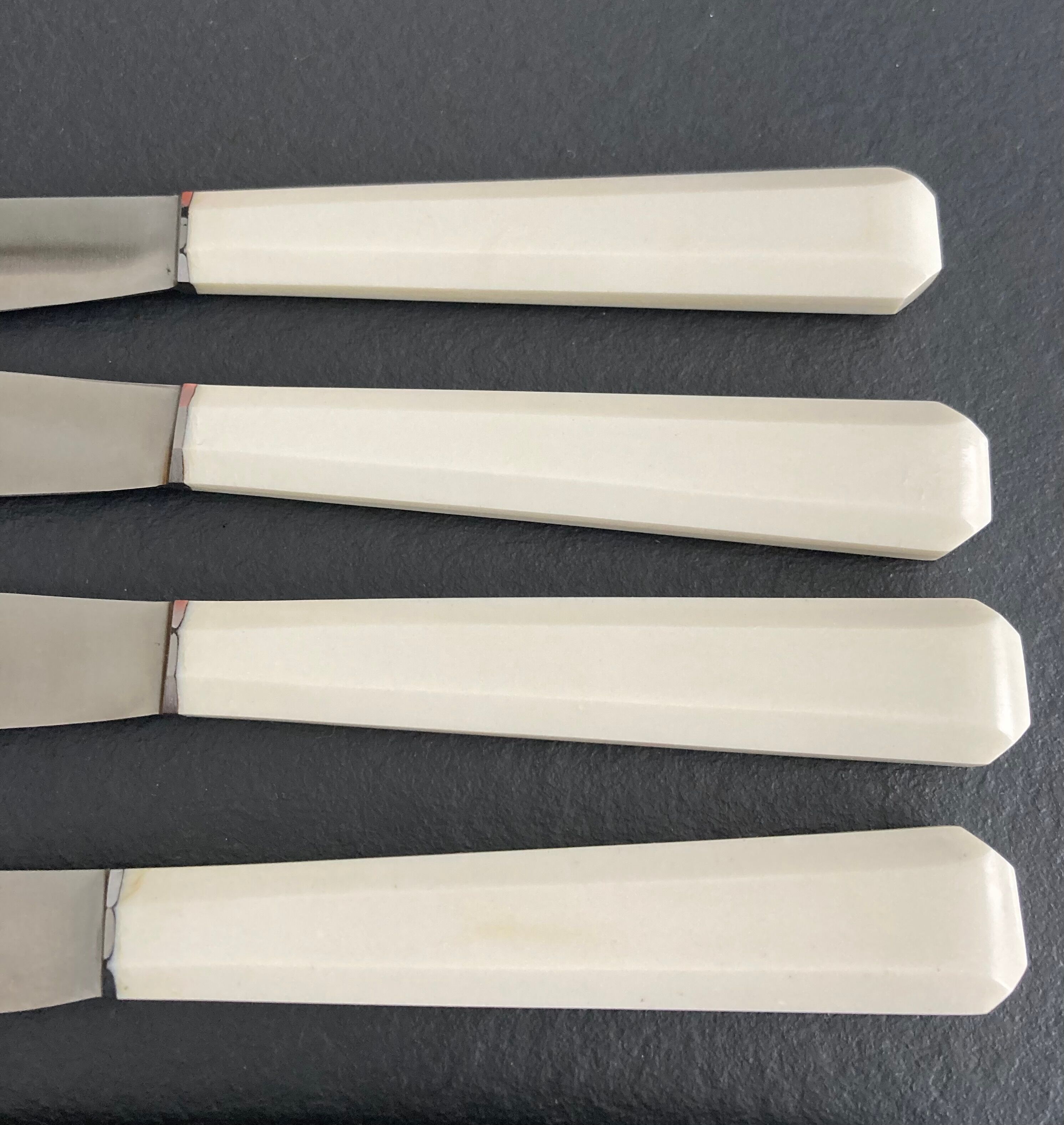 Box of 12 Art Deco stainless steel knives