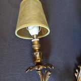 Paire applique signe en bronze dore xix eme rocaille louis xiv xvi