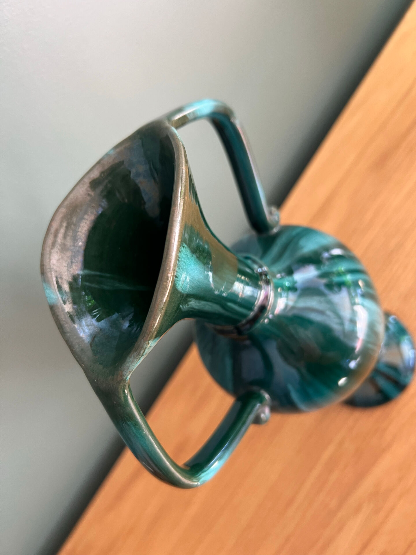 Art Nouveau vase with double handles from Vallauris - Jérôme Massier