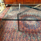 Design coffee table in glass & metal