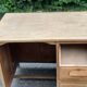 Renovated vintage American desk in raw wood