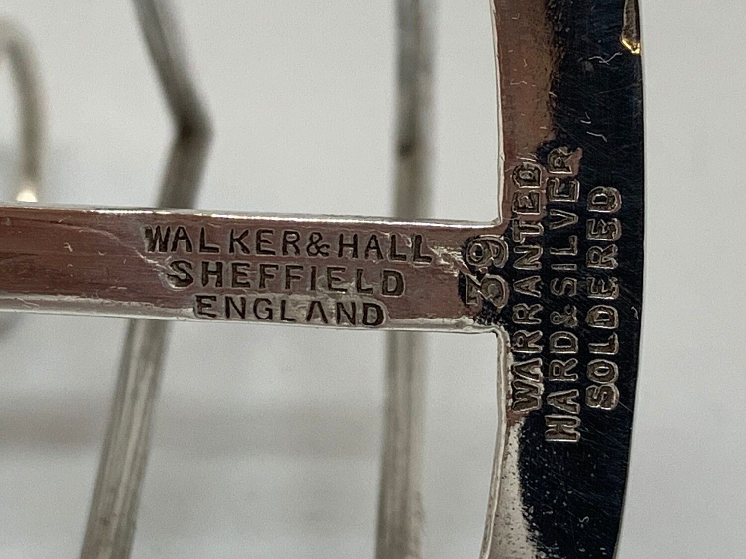 Walker & Hall english silver plate toast rack made in Sheffield circa 1900