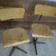 Set de 2 chaises d'atelier vintage pied étoile