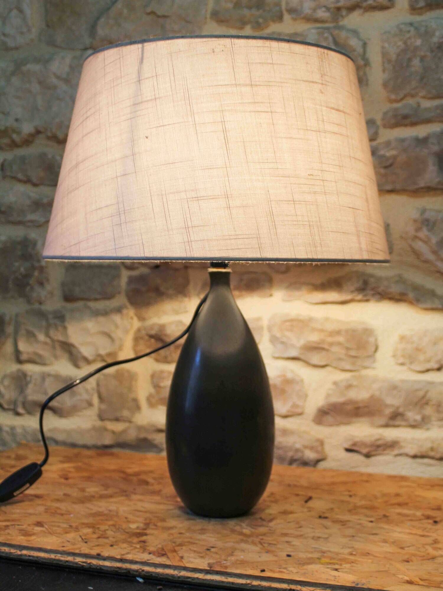 Glazed ceramic lamp base by Carl-Harry Stålhane for Rörstrand.