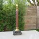 Napoleon III Empire column lamp in bronze and 19th marble